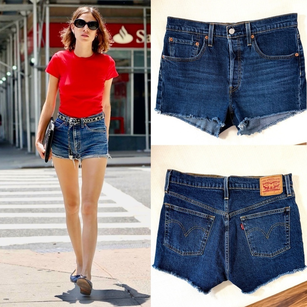 Levi's 501 Women's Dark Denim Button-fly Shorts